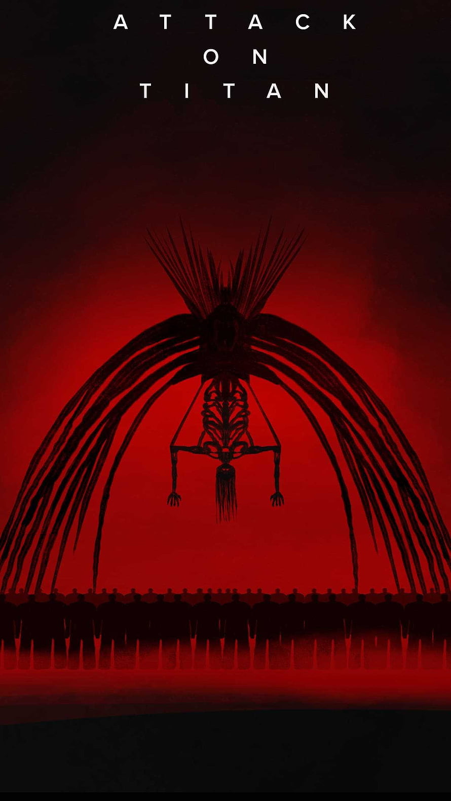 Attack on Titan The Rumbling Founding Titan Silhouette Poster HD phone wallpaper