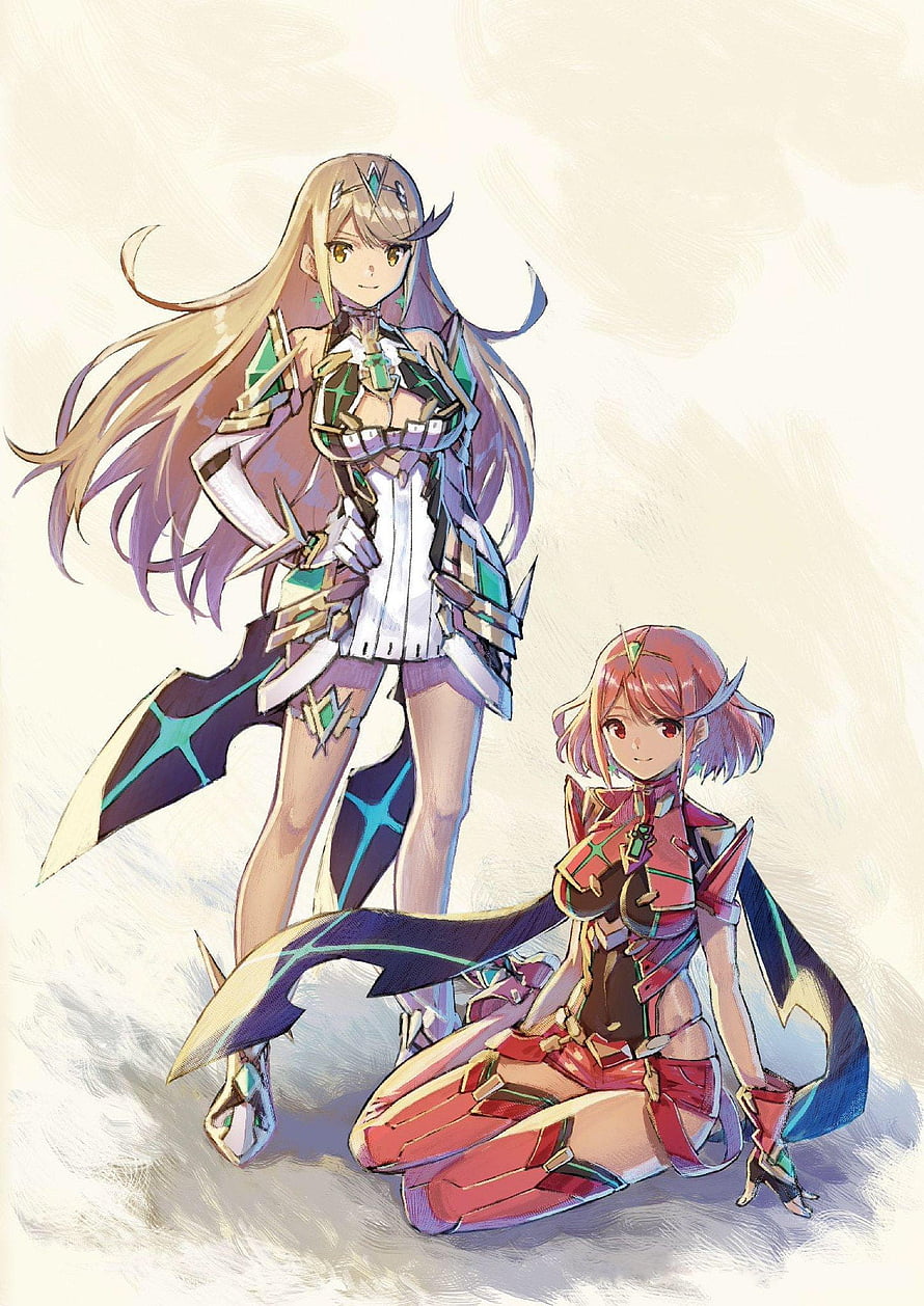 Pyra and Mythra in Futuristic Armor from Xenoblade Chronicles HD phone wallpaper