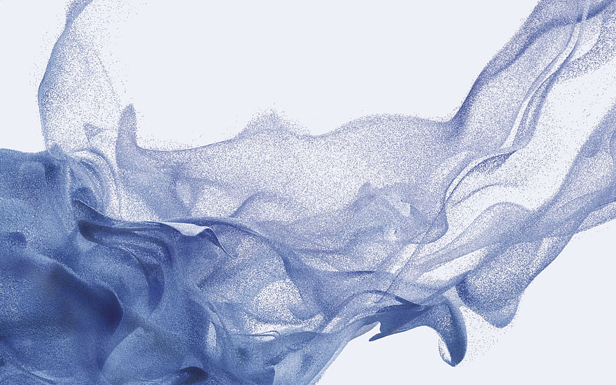 Ethereal Blue Ink Swirls on White Background Abstract Fluid Art HD wallpaper