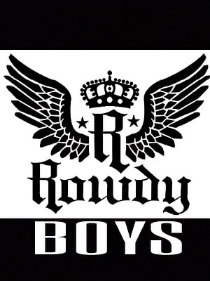 Rowdy Boys Black and White Winged Crown Logo Emblem Design HD phone wallpaper