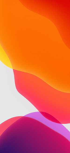 Vibrant Abstract Gradient Waves in Orange, Pink, and Purple on a Clean White Background HD phone wallpaper