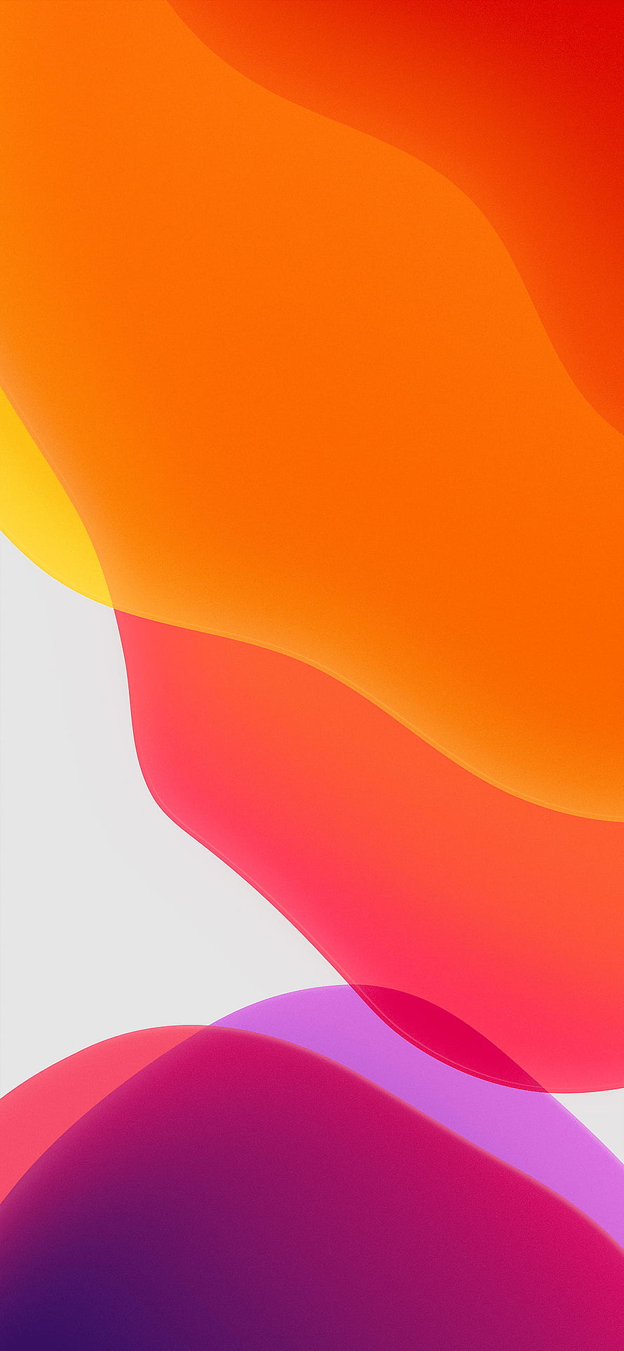 Vibrant Abstract Gradient Waves in Orange, Pink, and Purple on a Clean White Background HD phone wallpaper