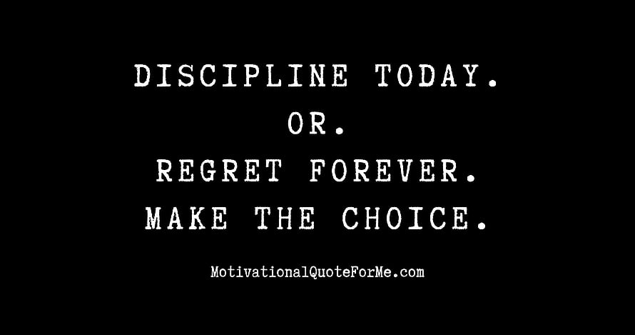 Motivational Discipline Quote on Black Background with White Typography HD wallpaper