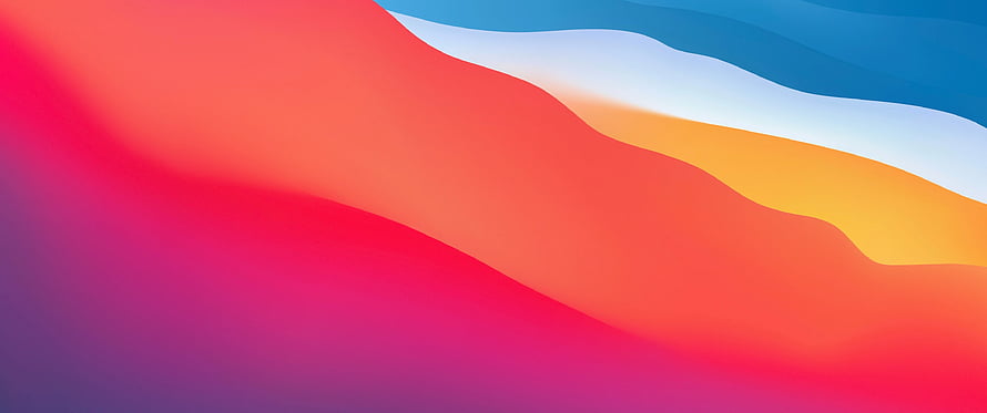 Vibrant Abstract Gradient Waves in Warm and Cool Tones HD wallpaper