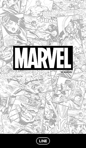 Monochrome Marvel Comic Panel Collage Wallpaper HD phone wallpaper