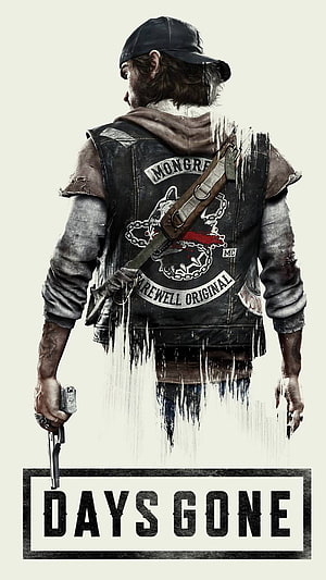 Days Gone Video Game Poster Featuring Deacon St. John in Mongrel MC Vest HD phone wallpaper