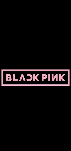 Blackpink Minimalist Logo Wallpaper with Pink Text on Black Background HD phone wallpaper