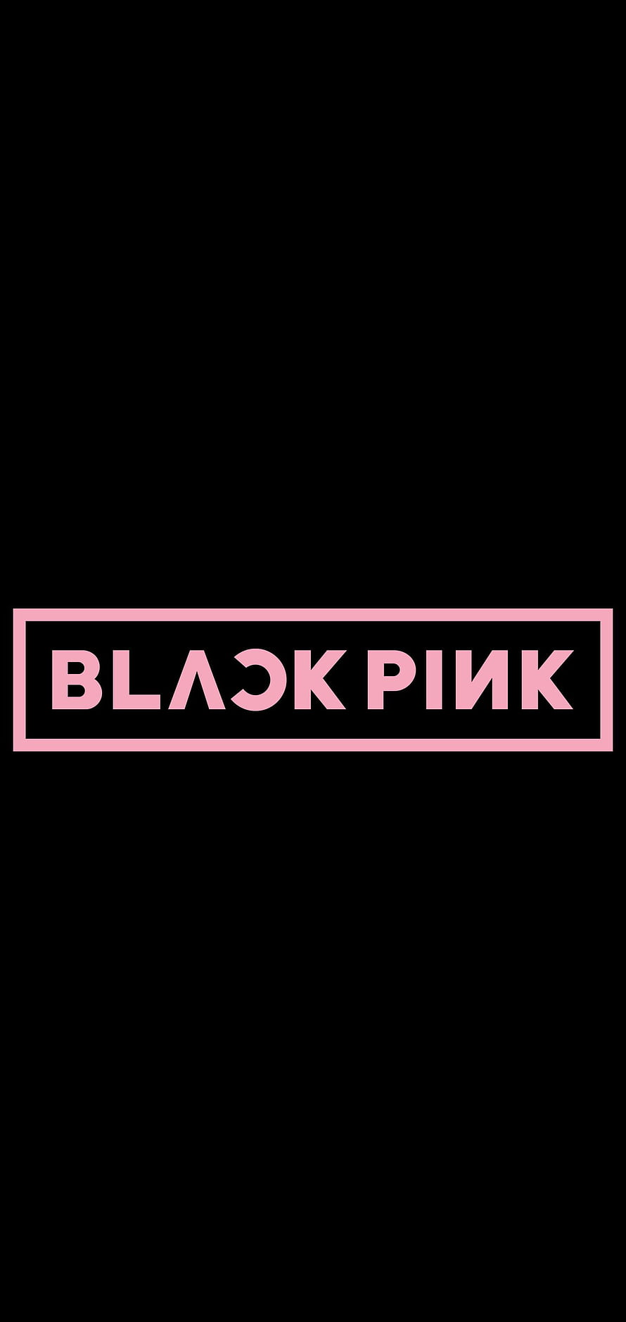 Blackpink Minimalist Logo Wallpaper with Pink Text on Black Background HD phone wallpaper