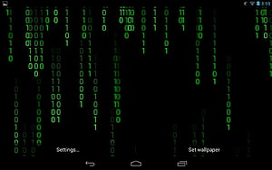 Green Binary Code Rain on Black Background Digital Matrix Style Wallpaper HD wallpaper