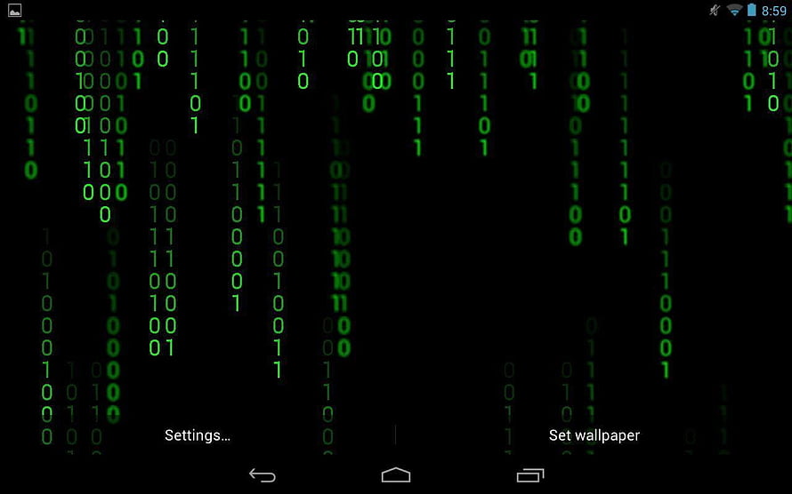 Green Binary Code Rain on Black Background Digital Matrix Style Wallpaper HD wallpaper