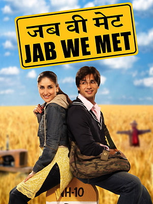 Jab We Met Movie Poster Featuring Cardboard Sign and Wheat Field Scenery HD phone wallpaper