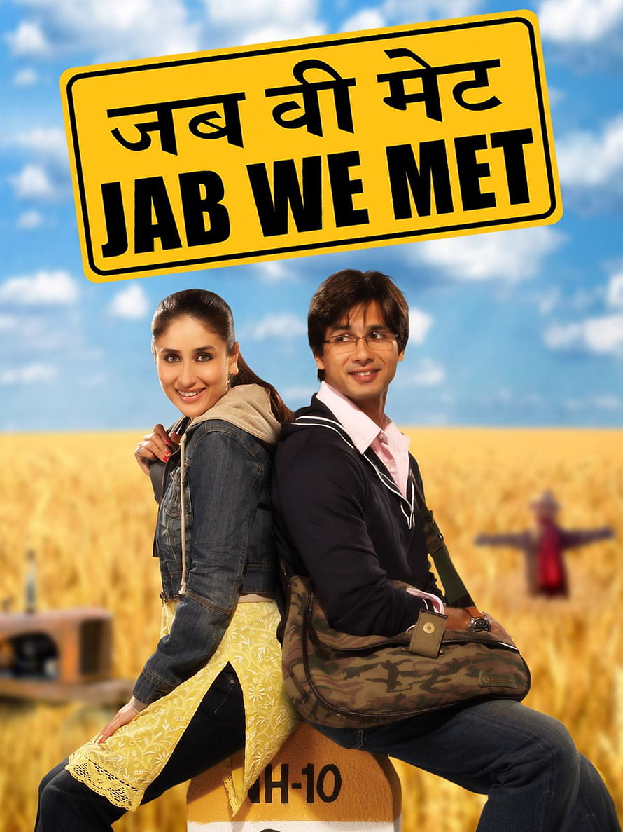 Jab We Met Movie Poster Featuring Cardboard Sign and Wheat Field Scenery HD phone wallpaper