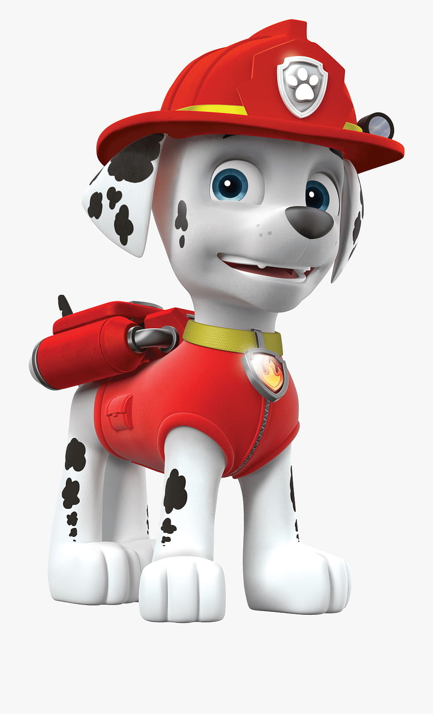 Marshall the Dalmatian Fire Pup from Paw Patrol in Red Helmet and Gear HD phone wallpaper