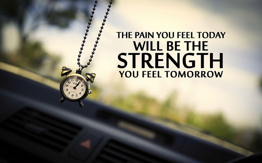 Vintage Alarm Clock Necklace Hanging From Car Rearview Mirror With Inspirational Quote HD wallpaper