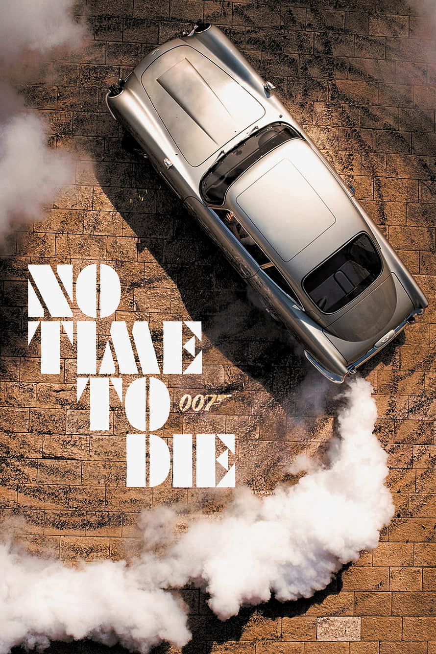 No Time To Die 007 Aerial Car Chase Poster With Smoke And Stone Wall HD phone wallpaper