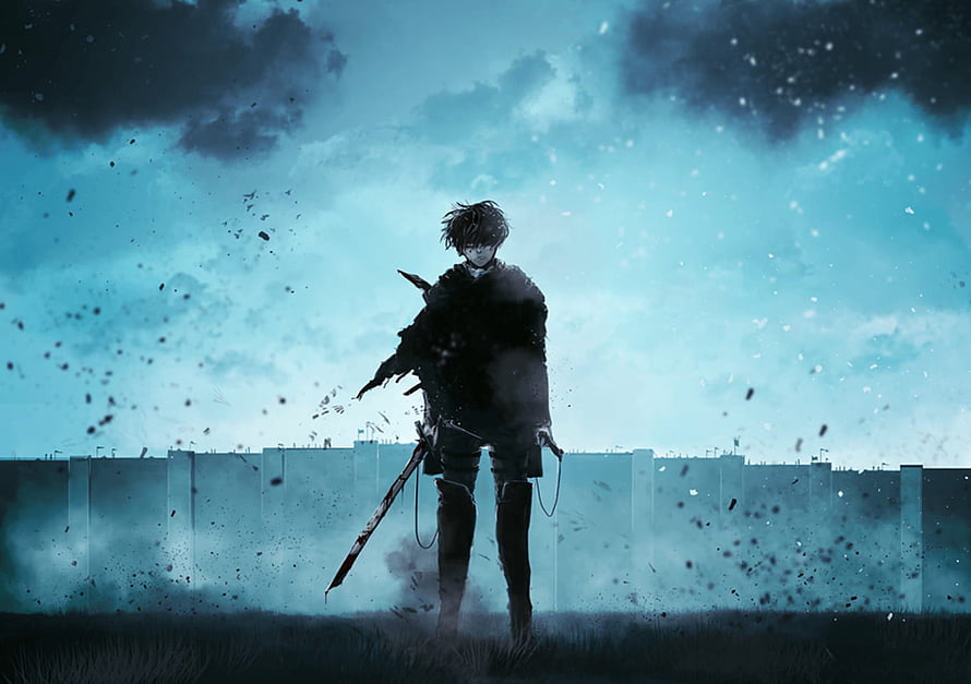 Levi Ackerman Standing Before Wall in Attack on Titan Anime Illustration, Levi Ackerman Computer , Backgrounds, #levi ackerman HD wallpaper