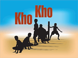 Kho Kho Traditional Indian Team Sport Silhouette Illustration HD wallpaper