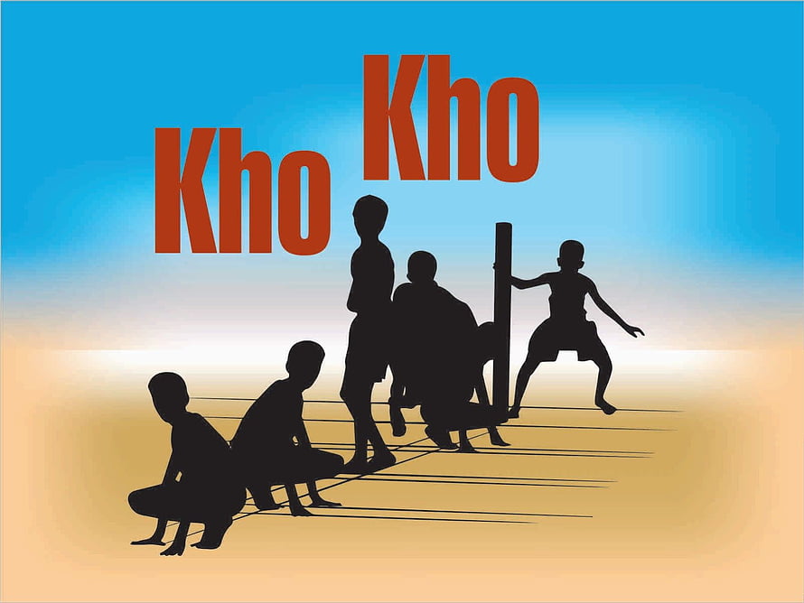Kho Kho Traditional Indian Team Sport Silhouette Illustration HD wallpaper