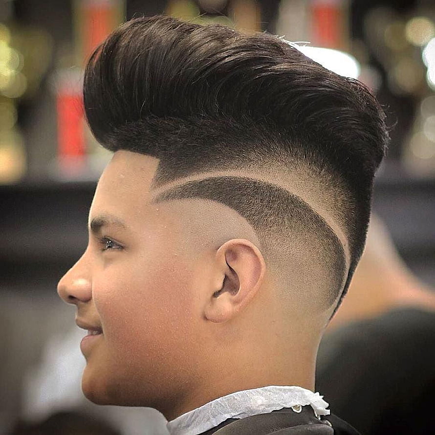 Modern Men's Undercut with High Pompadour and Precision Fade Design HD phone wallpaper