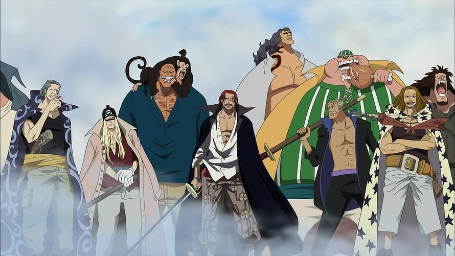 One Piece Shanks Crew and Whitebeard Pirates Anime Character Group HD wallpaper