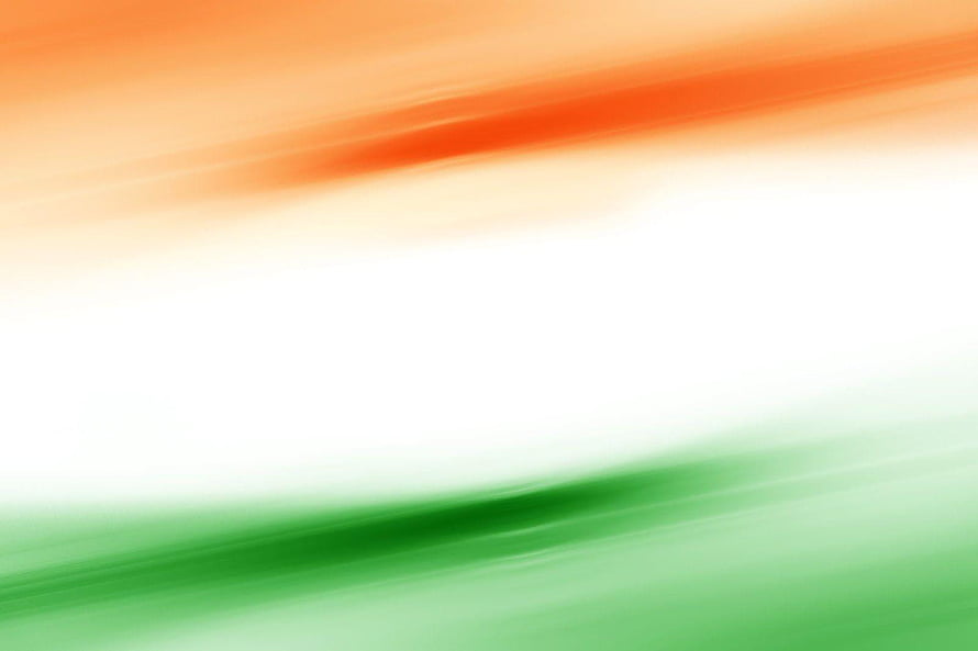 Abstract Indian Flag Background with Flowing Orange White and Green Waves HD wallpaper