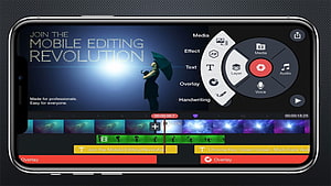 KineMaster Mobile Video Editing Interface on Smartphone Screen HD wallpaper