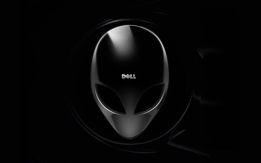 Dell Alienware Gaming Logo on Black Background HD wallpaper