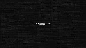 PHP Programming Code Background with Central Tag on Dark Screen HD wallpaper