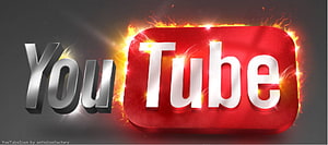 YouTube Logo On Fire With Dramatic Flames And Metallic Text HD wallpaper