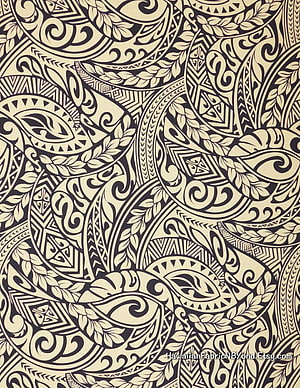 Polynesian Tribal Tattoo Pattern Design with Geometric and Floral Motifs HD phone wallpaper
