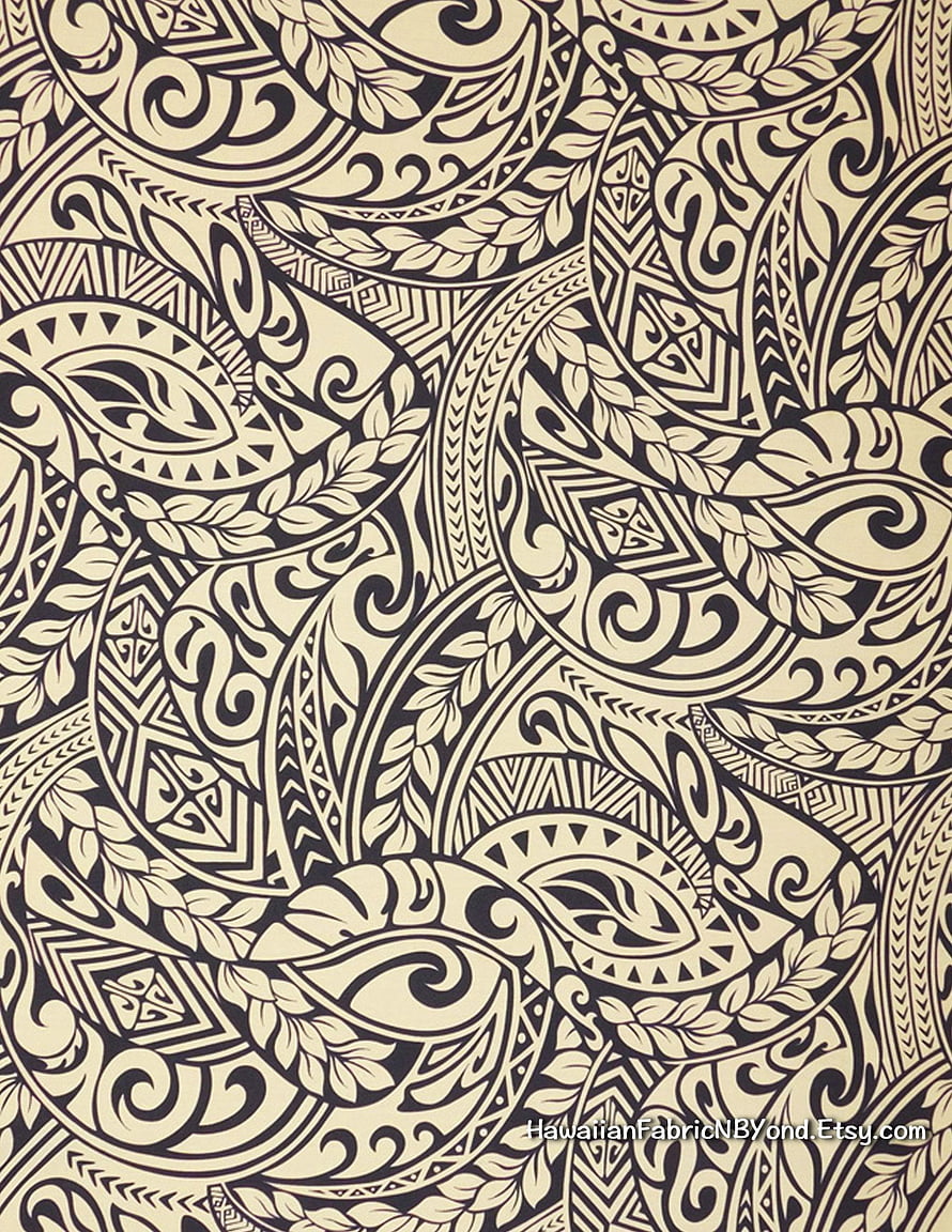 Polynesian Tribal Tattoo Pattern Design with Geometric and Floral Motifs HD phone wallpaper