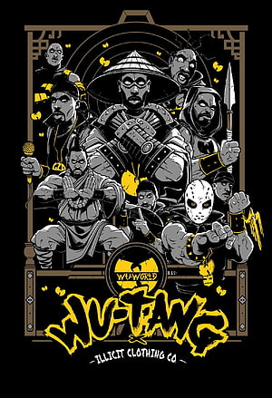 Wu-Tang Clan Wu-Taws Illustration by Wu-World Illicit Clothing Co HD phone wallpaper