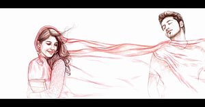 Meendum Oru Kadhal Kadhai First Look Motion Poster Sketch HD wallpaper