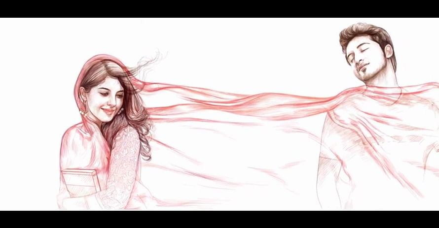 Meendum Oru Kadhal Kadhai First Look Motion Poster Sketch HD wallpaper