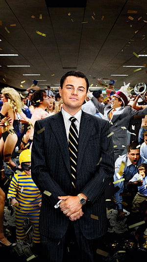 Leonardo DiCaprio as Jordan Belfort in The Wolf of Wall Street Casino Scene HD phone wallpaper