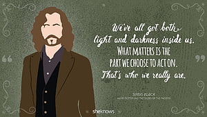 Sirius Black Quote on Light and Darkness from Harry Potter and the Order of the Phoenix HD wallpaper