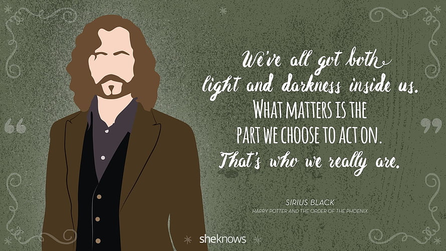 Sirius Black Quote on Light and Darkness from Harry Potter and the Order of the Phoenix HD wallpaper