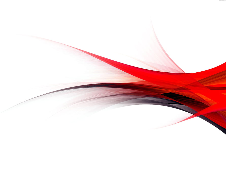 Dynamic Red and Black Abstract Flow on White Background HD wallpaper