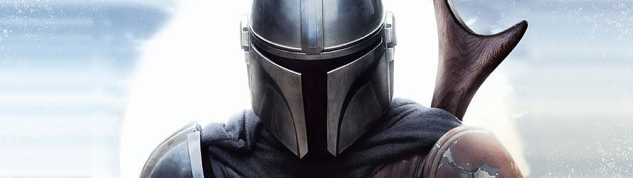 The Mandalorian Character Portrait in Beskar Armor with Blaster and Cloak HD wallpaper