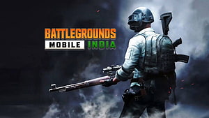 Battlegrounds Mobile India Soldier With Rifle In Smoke And Sparks HD wallpaper