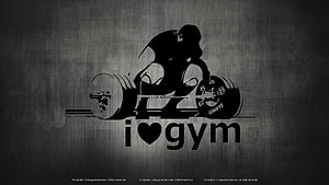 Black and White Silhouette of Weightlifter with Barbell on Textured Concrete Background HD wallpaper