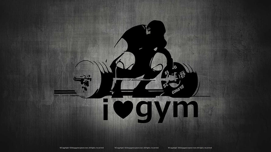 Black and White Silhouette of Weightlifter with Barbell on Textured Concrete Background HD wallpaper