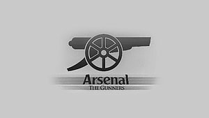 Arsenal FC Cannon Logo Monochrome Design HD wallpaper