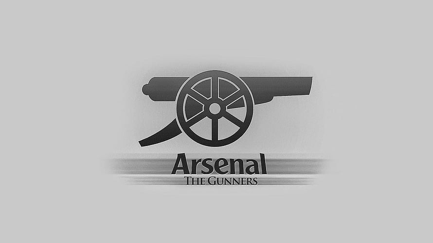 Arsenal FC Cannon Logo Monochrome Design HD wallpaper