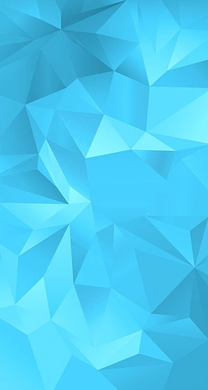 Abstract Geometric Faceted Pattern in Soft Sky Blue Tones HD phone wallpaper