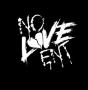 No Love Ent Grunge Typography Art with Dripping Ink and Heart Motif on Black Background HD phone wallpaper