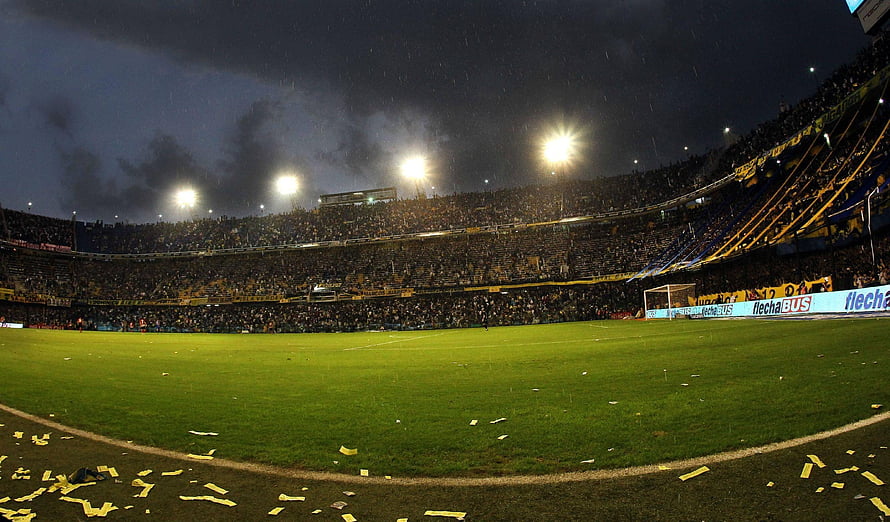 Boca Juniors Bombonera Stadium Night Match Atmosphere HD wallpaper