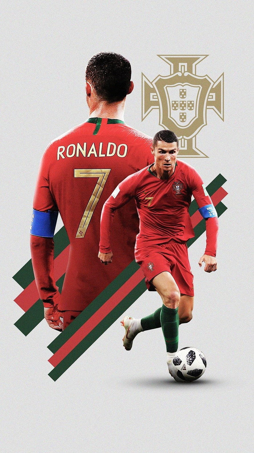 Cristiano Ronaldo Portugal National Team Number 7 Jersey Soccer Action Wallpaper HD phone wallpaper