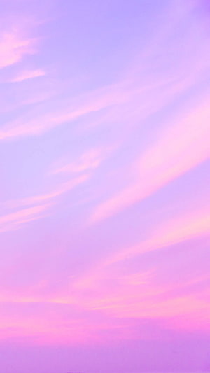 Lilac and Pink Sky with Soft Wispy Clouds at Twilight HD phone wallpaper