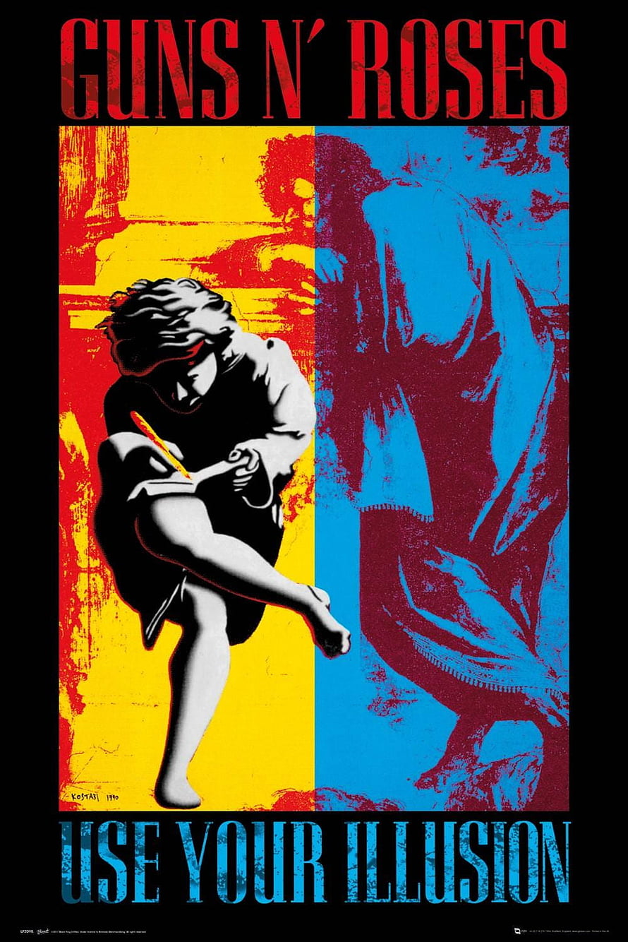 Guns N' Roses Use Your Illusion Concert Poster Artwork HD phone wallpaper